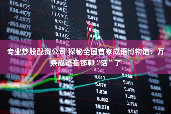 专业炒股配资公司 探秘全国首家成语博物馆：万条成语在邯郸“活”了