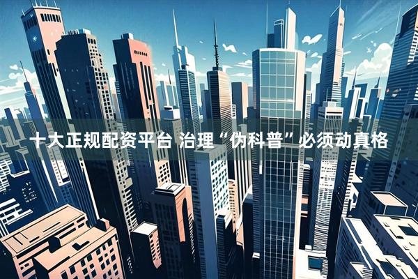 十大正规配资平台 治理“伪科普”必须动真格